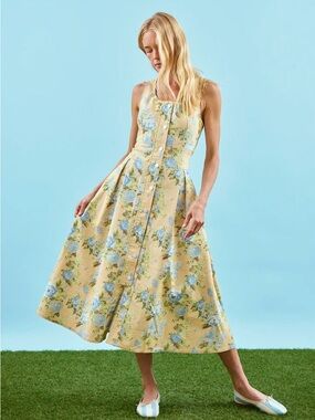 hunter bell marley embroidered midi dress Hunter Bell Marley Dress